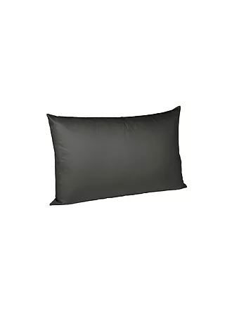 FLEURESSE | Satin-Kissenbezug "Royal Uni" 2-er 40x60cm (Schwarz) | grau